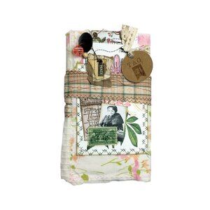 Writing Junk Journal Vintage Style Fabric Cover Diary Includes Ephemera No 21 u
